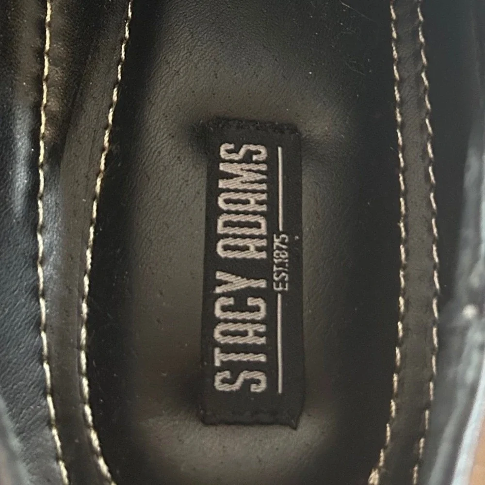 Stacy Adams Mens Black‎ Plain Toe Derby Dress Shoes 20144-001 Size 12M